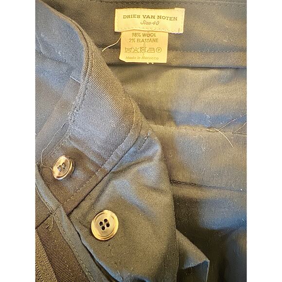 Dries Van Noten Black Wool-Elastane Blend Trousers - Picture 3 of 3